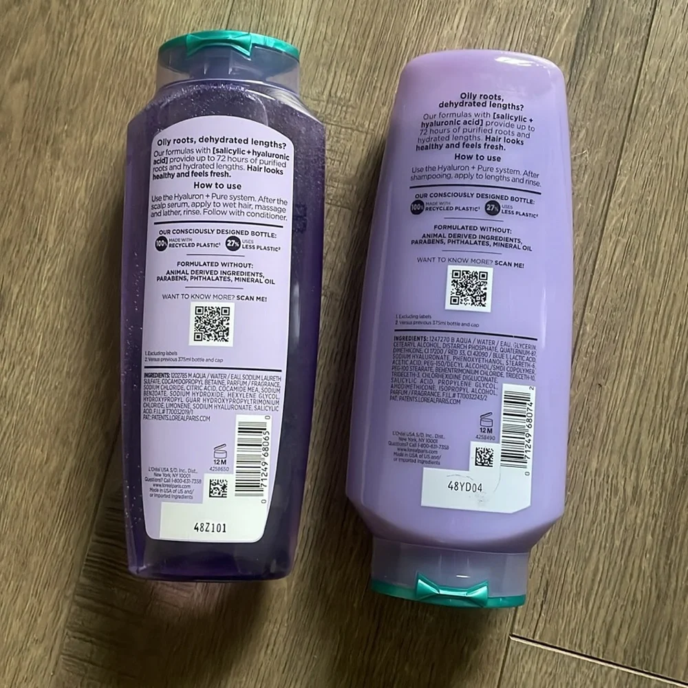 L'Oreal Elvive Hyaluron Pure Hair Care shampoo conditioner Duo NEW - Picture 4 of 4